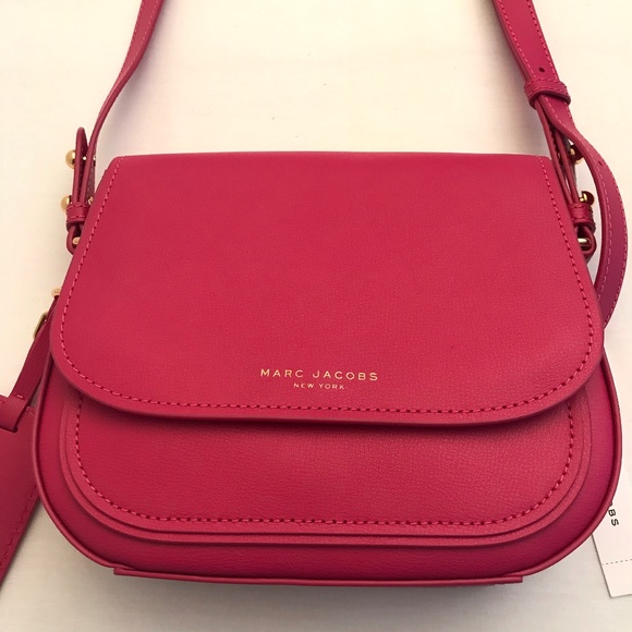 Marc Jacobs Mini Rider Pink Leather Crossbody Bag - Picture 7 of 7